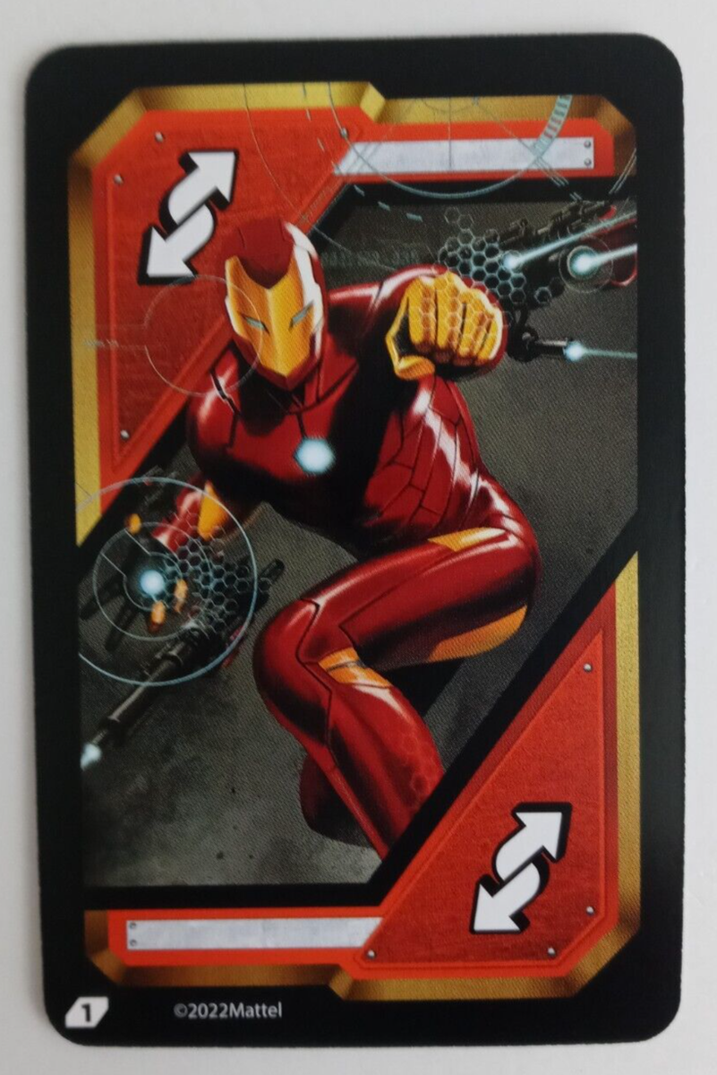 2022 UNO Ultimate Marvel Card Iron Man Red Reverse Card | eBay