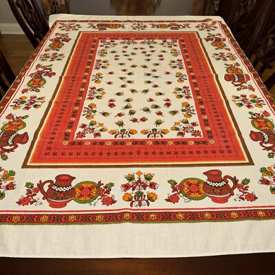 Tablecloth Linen 66 X 50 Floral 