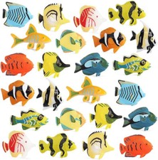 24PCS Tropical Fish Toys, Plastic Sea Creatures Figurines Set Educational Toys