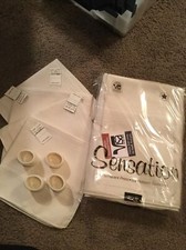 Sensation Tablecloth 60 X 84 Oblong Light Caramel Napkins Rings Lot