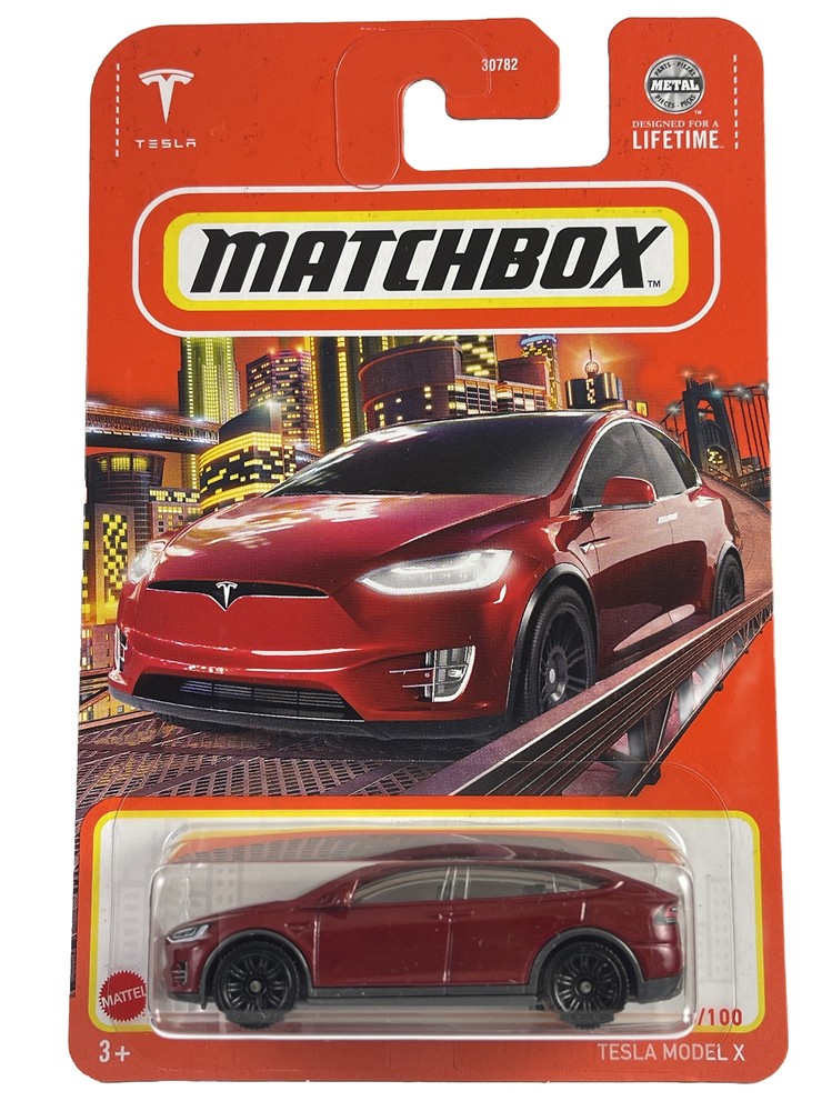 Matchbox 2024 MBX Team Tesla 18/100 Red Tesla Model X