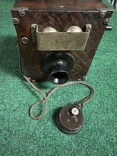 Kellogg Antique SWITCHBOARD Field Telephone HAND CRANK Wood Phone