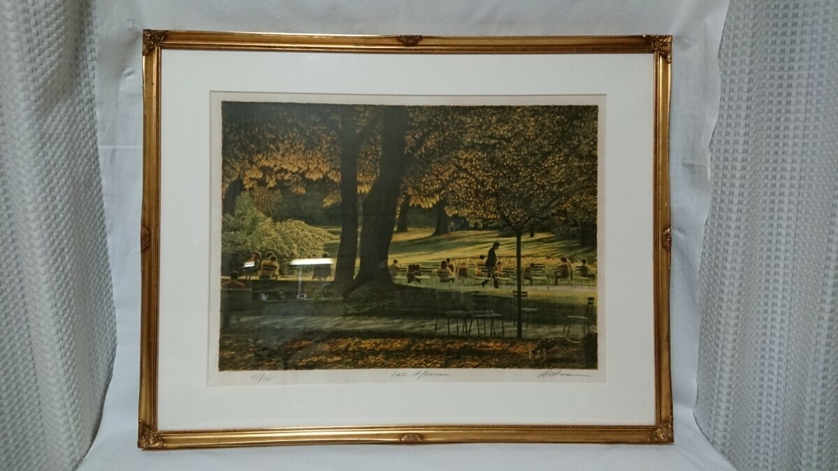 Harold Altman Late afternoon Lithograph Signed Framed Authentic