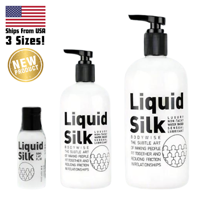 #ad Liquid Silk Personal Lubricant 3 Sizes Available Free USA Shipping $42.95