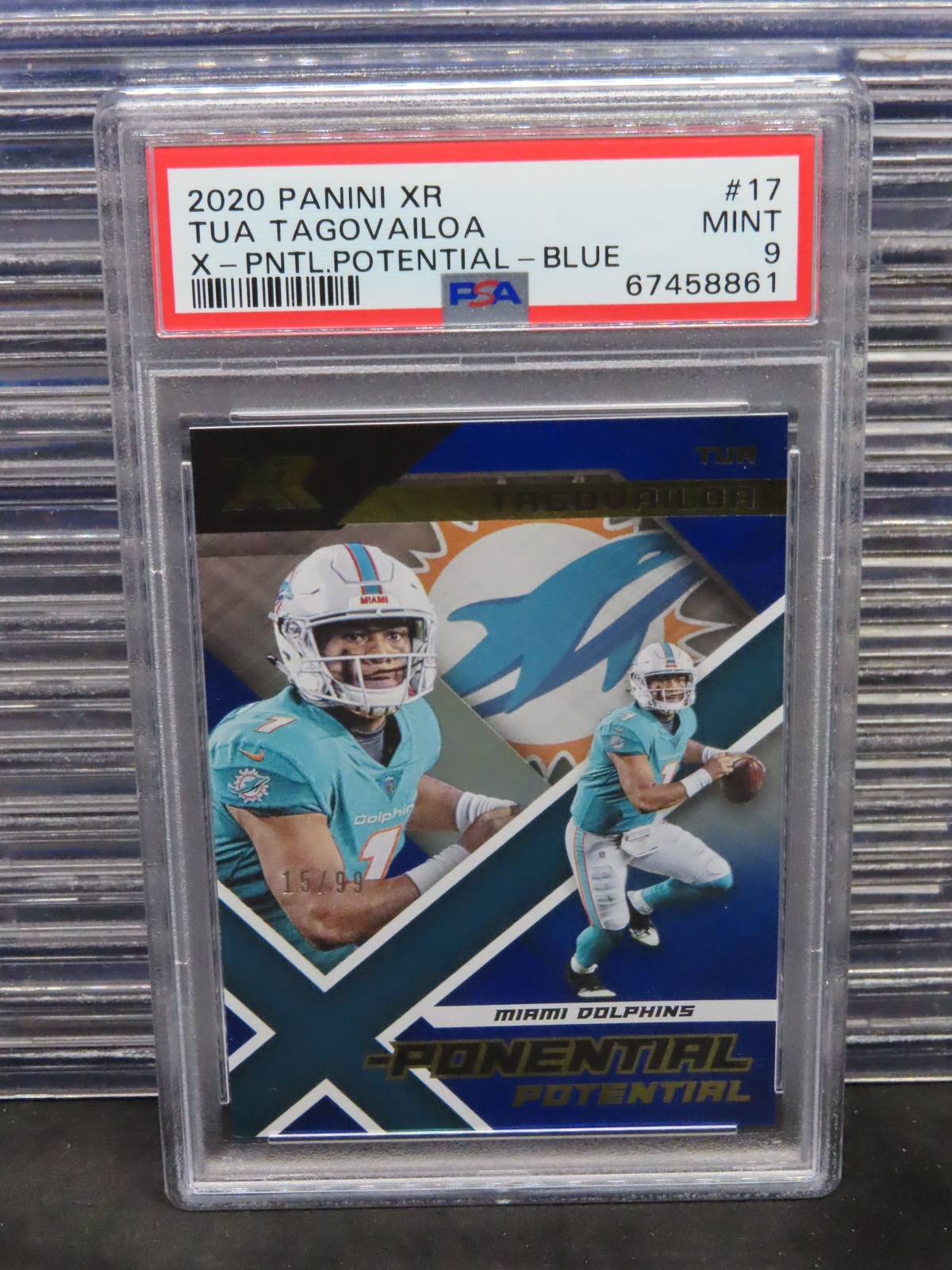 Tua Tagovailoa Panini XR X-Ponential Potential #17 Blue