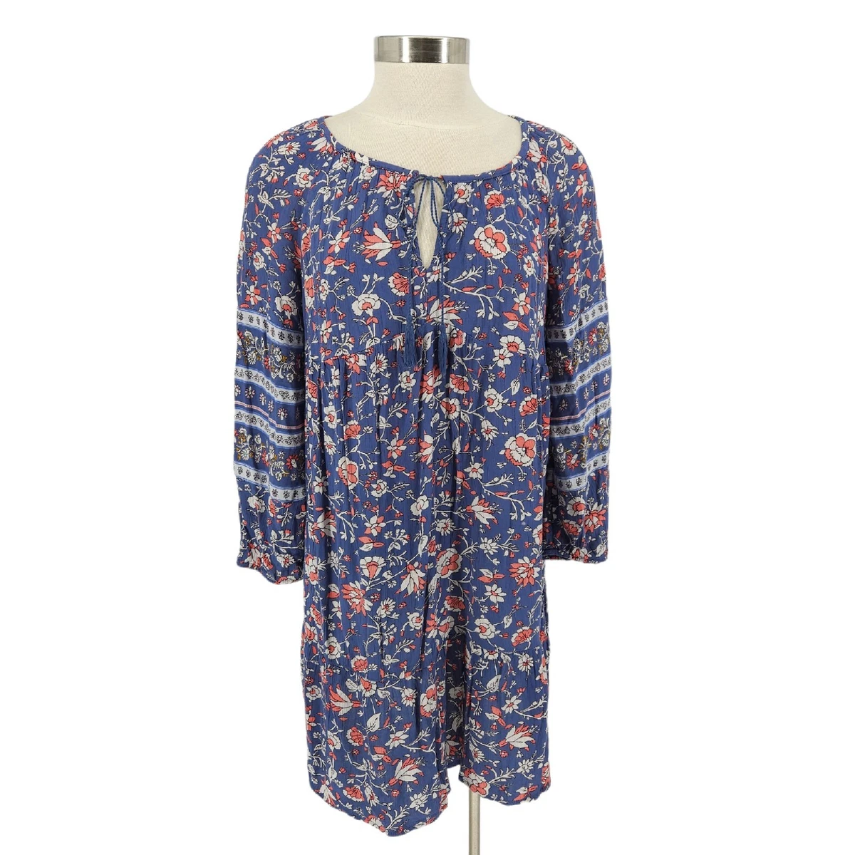 chinese dress ladies Navy Faux Wrap Flounce Sleeve Floral Midi Dress  LoveLindsey