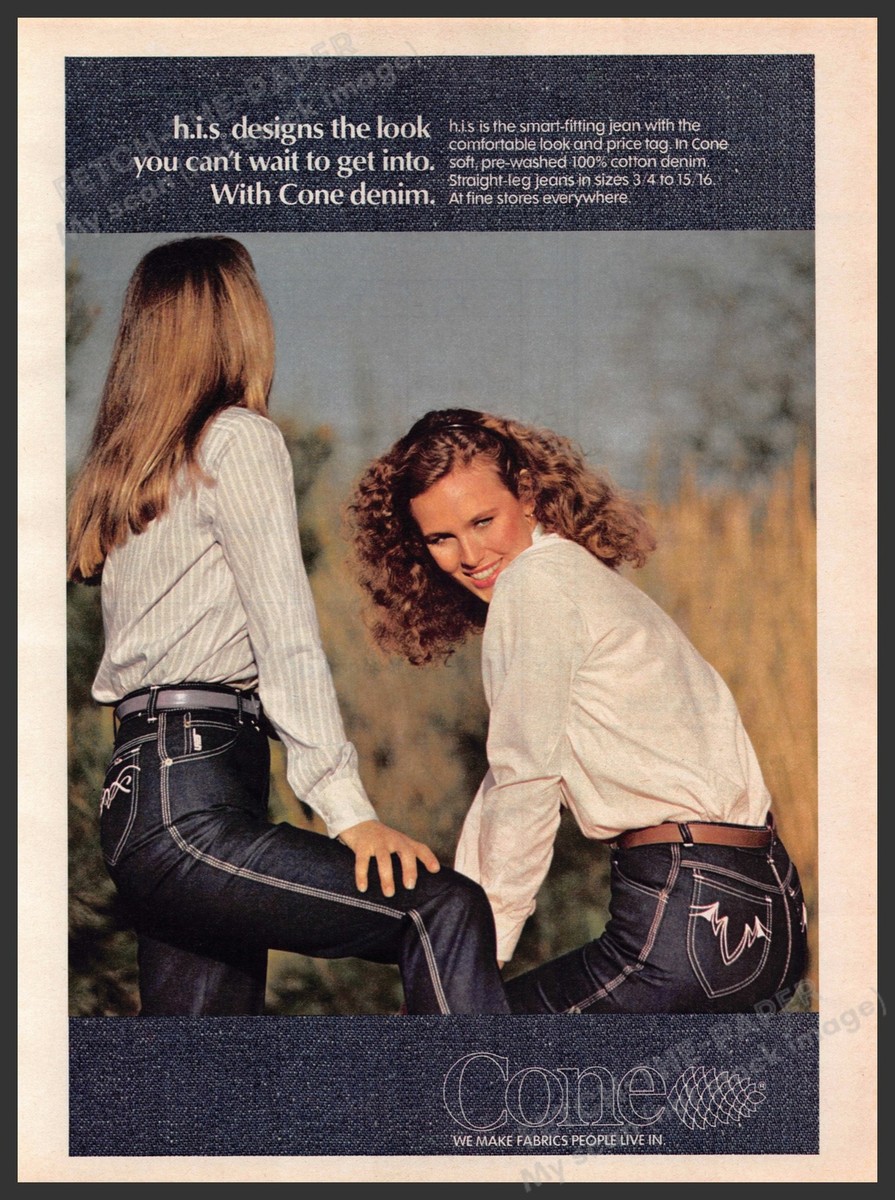 h.i.s. Jeans Cone Denim 1980s Print Advertisement 1981 | eBay