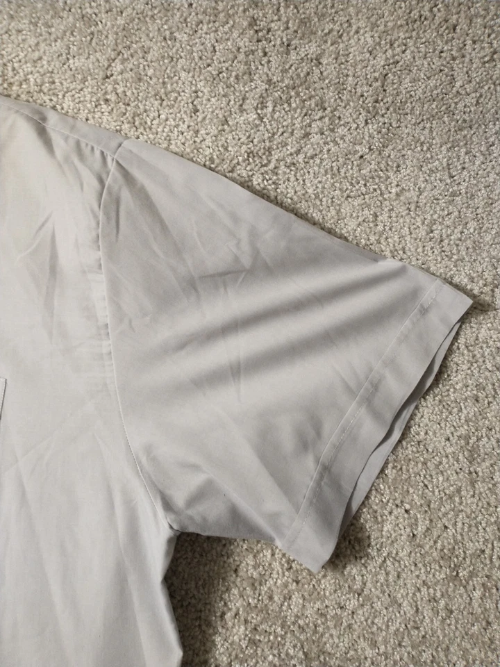 Camisa Omega Hawaiana Para Hombres 3X Gris Abotonada Informal Vacaciones Adulto Foto 3 de 4