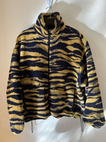 Tiger Print Utility Fleece Jacket | eBay