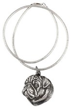 Pug I - Dog necklace, unique jewellery for the dog fan, unique adder pendant by