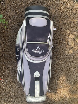 callaway solaire bag rain cover Callaway Solaire Cart Bag White/Black/Purple 8 Way Divider w Rain Cover  Ladies