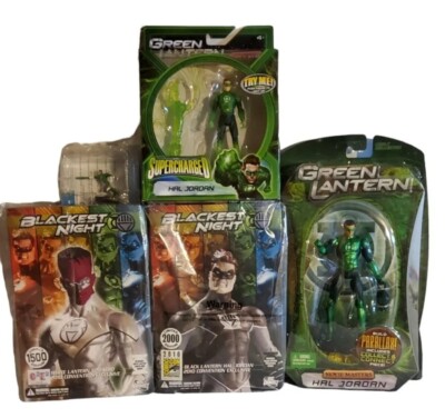 Vintage DC Blackest Night Hal Jordan BLACK Green Lantern Supercharger Figure Lot