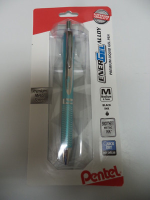Pentel Energel Alloy Liquid Gel Roller Medium 0.7mm BLUE Metal Barrel FREE SHIP