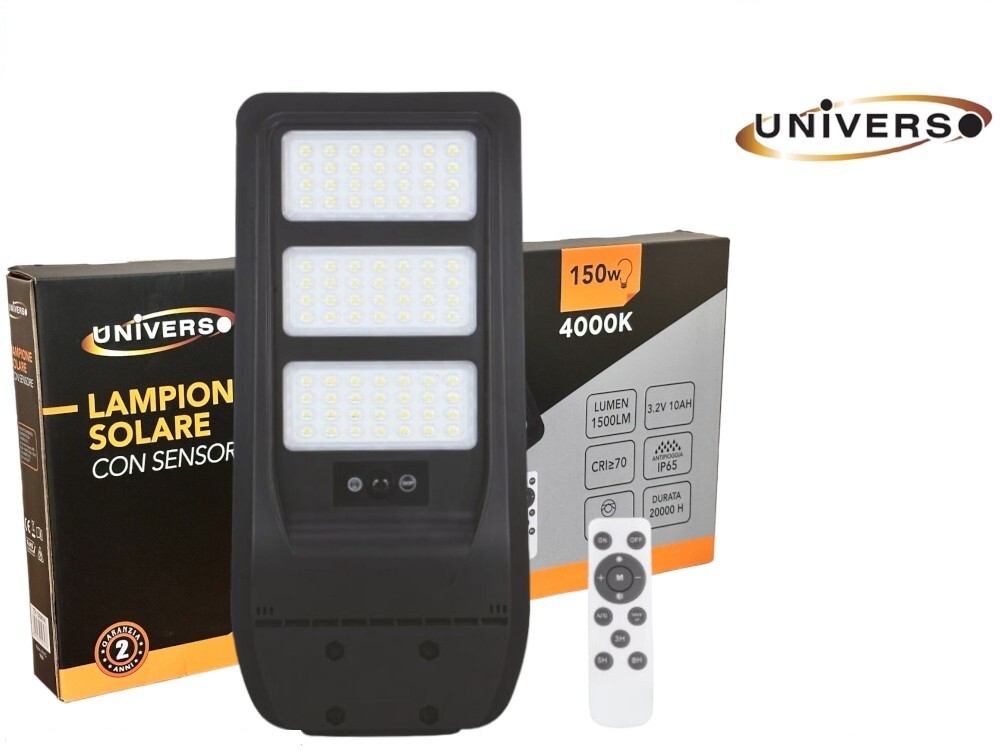 Prezzo Shock: Lampione Solare 150W LED - Kit Completo Pronta Consegna