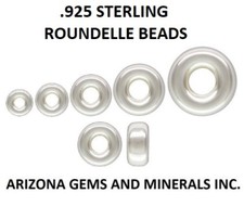 Sterling Silver .925 Rondelle Beads 3mm thru 8mm Choose Size  Quantity