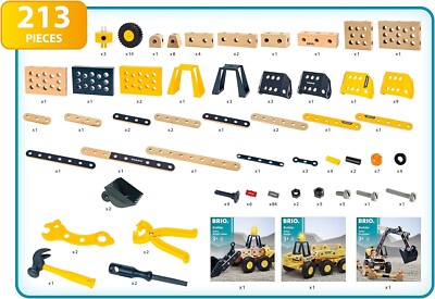 専用④ BRIO 34597 Builder Volvo Construction Vehicle DX Set 213 Pieces