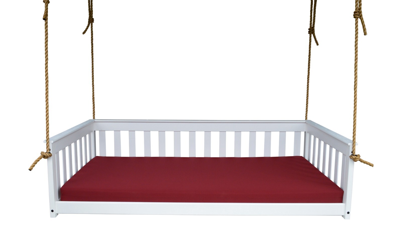 Mission Hanging Daybed with Rope - Twin or Full Size - Amish Made in USA
