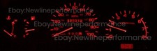 Red Cluster Led Bulb Kit For Nissan D21 Hardbody Truck With Rpm Tach 1994-1997