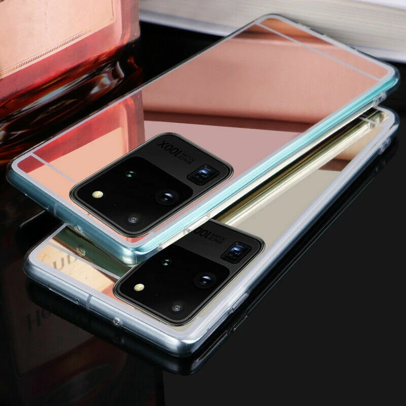 Funda Antigolpes Cristal Espejo Transparente Samsung Galaxy S24 S23 S22 S21 S20 S10 S9 S8 Foto 2 de 2