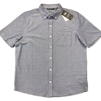 UCONN Huskies Button Down Shirt Men Size Large Cutter Buck