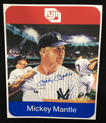 Mickey Mantle 1986 Robert Stephen Simon 8x10 Fuji Film Promo New York Yankees