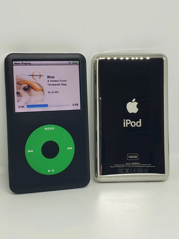 REFURBISHED Apple Ipod Classic 7th Gen Black and Green 160gb - NEW Battery! - Image 2 of 4