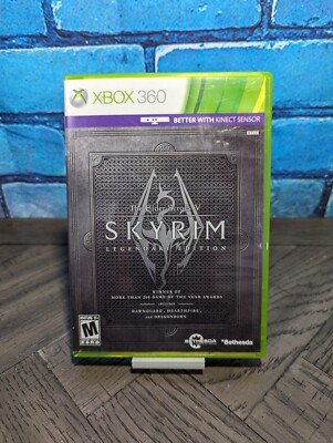 Elder Scrolls V: Skyrim Legendary Edition (Xbox 360, 2013) Game Case Map Manual