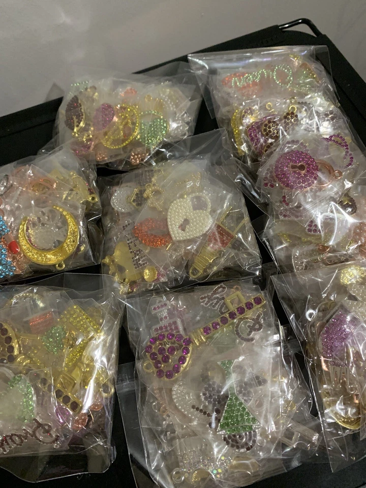 25 berloques sem designer, berloques bling para fazer joias - Imagem 3 de 3