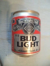 BUD LIGHT 8 OZ ALUMINUM BEER CAN ST LOUIS  ANHEUSER - BUSCH INC. BAR CODE