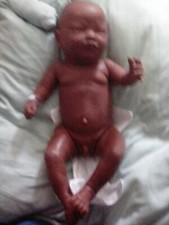 Baby Puppe Real Baby von Belonil W17004  Pfl  ( Afrikanisch männlich )