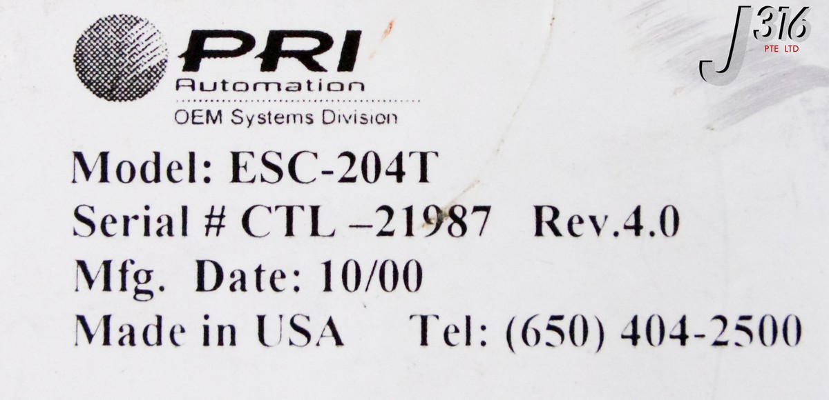 34307 BROOKS - PRI AUTOMATION ROBOT CONTROLLER ESC-204T | eBay
