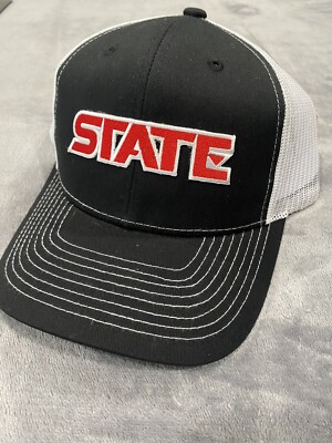 SDSU SAN DIEGO STATE THROWBACK RETRO SCRIPT AZTECS BLACK & WHITE TRUCKER HAT CAP