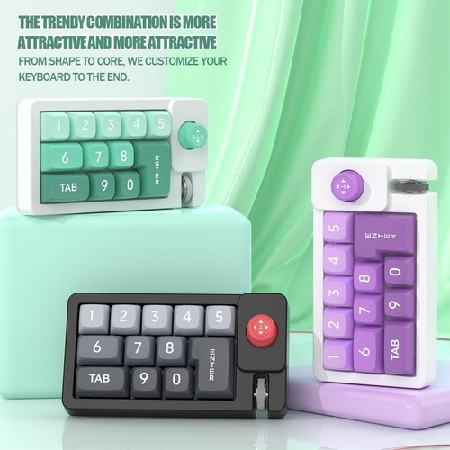 Mini USB-C Mechanical Numeric Keypad RGB Backlight Numpad Keybo χα Keys 13 O2P0 - Picture 7 of 17