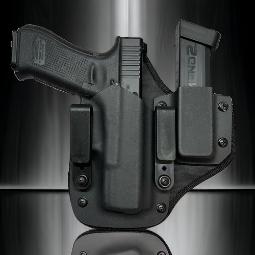 RECRUITER w/ MAGAZINE Pouch, Right Hand IWB Optics Ready Kydex Holster - Choose - Picture 2 of 6