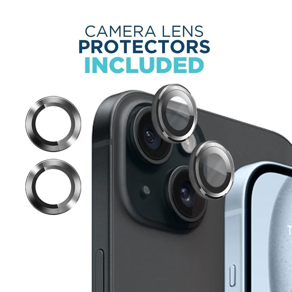 Tech Armor 3 Pack Screen Protector + Camera Lens Protector for iPhone 15 Plus - Image 3 of 4