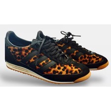 Adidas SL 72 Black Leopard Sneaker SZ 7 Pony Hair Green Collegiate Black Lace