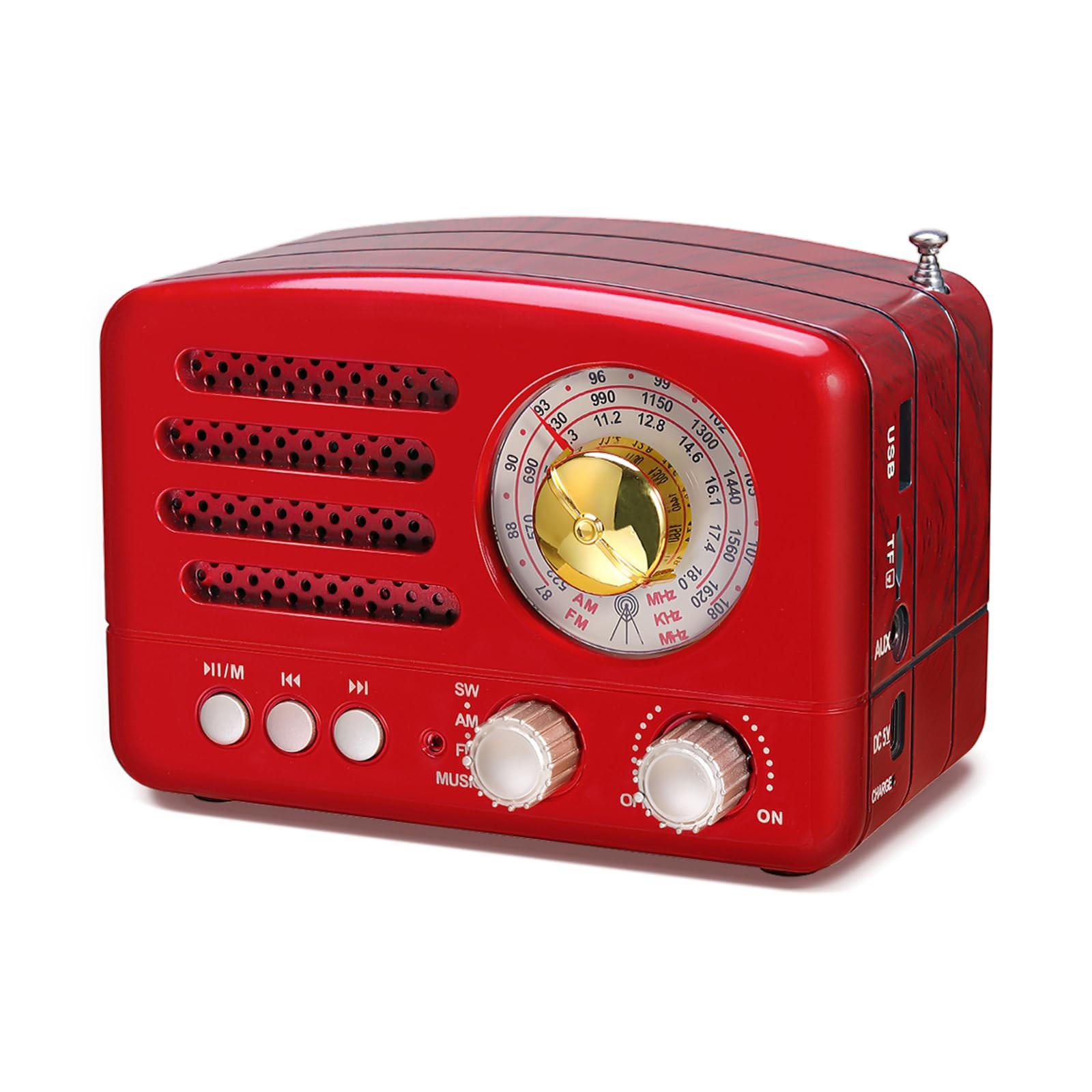 Idea Regalo Originale: Radio Vintage PRUNUS J-160 con Bluetooth e MP3