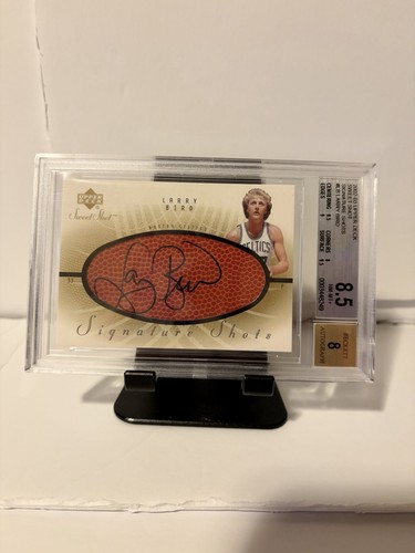 Upper Deck 2002-03 Sweet Shot Signature Shots Larry Bird  Auto BAS BGS 8.5