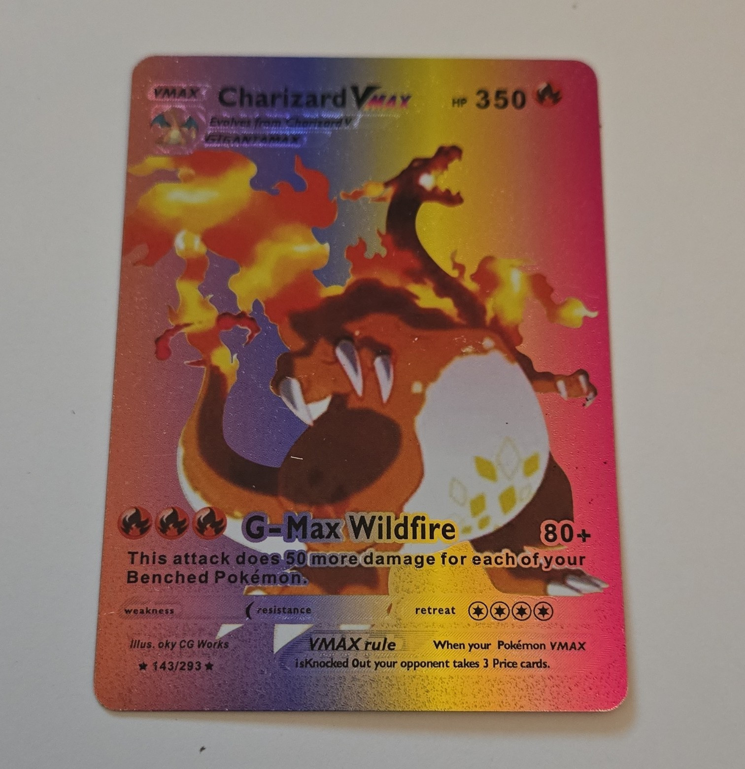 The Pokémon Company Charizard VMAX 143/189 Darkness Ablaze Full Art Holo EN