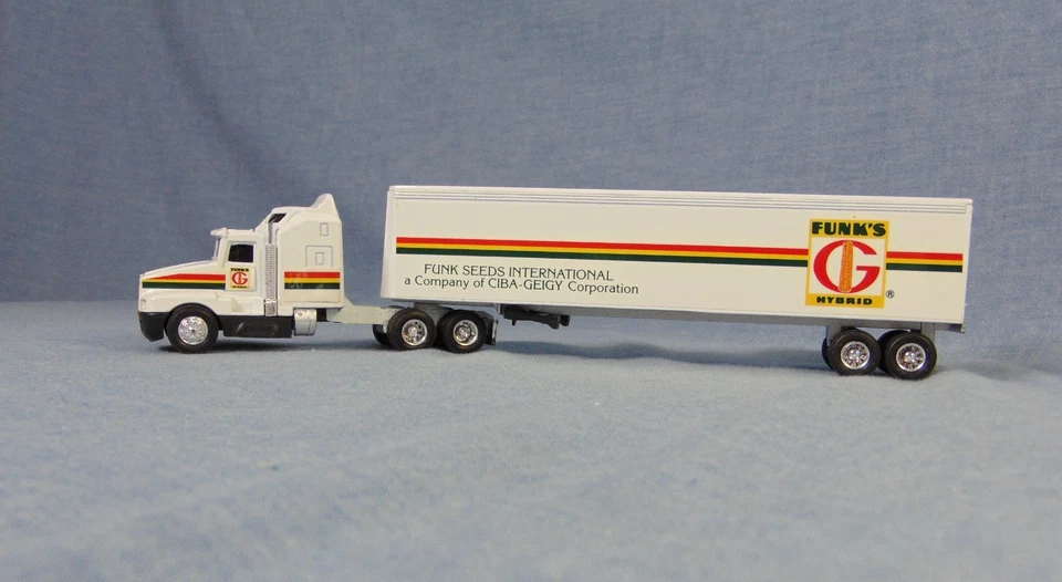 Remolque tractor fundido a presión ERTL 1995 Funk Seeds escala 1/64 de colección nuevo/caja Foto 2 de 4