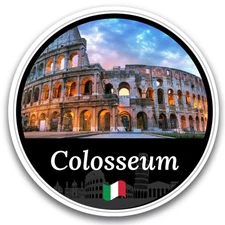 Magnet Me Up Colosseum 5" Round Magnet – Durable Weatherproof Italy Travel Decal