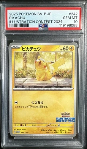 PSA 10 Pikachu #242 SV-P Illustration Contest 2024 Japanese Promo GEM MINT