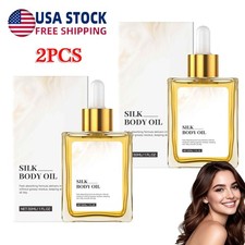 2PCS Silk Body Oil,Silk Body Oil,Perfume Oil,Bath Shower Oil For Smooth Skin 1OZ