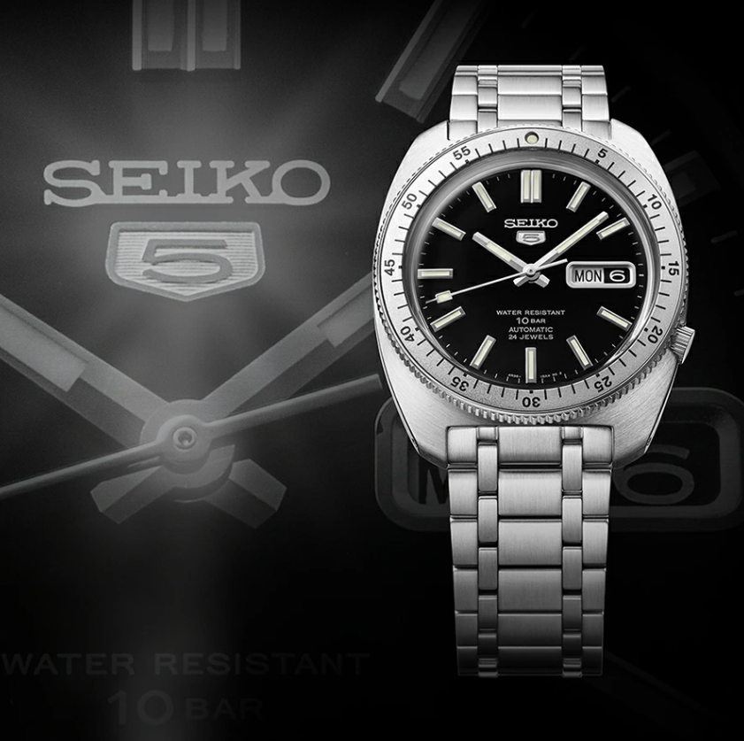 腕時計　SEIKO５SPORTS　アンティーク セイコー 5スポーツ スピードタイマー デイデイト 赤黒ベゼル 分解掃除