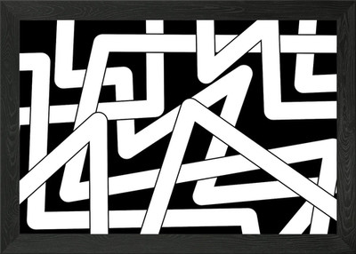 Abstraktes geometrisches Muster gerahmtes Wandbild Poster Leinwanddruck Bild