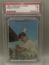 1967 Topps Venezuelan - Cesar Tovar #12 Caracas PSA Graded 1.5 Rare Card