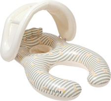 Sunnylife Float Together Baby Seat, Duck Sage Stripe, PVC, 43.31X29.13X25.59 Inc