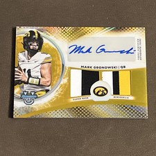 2025 Bowman Best U Mark Gronowski Dual 3-Color Patch Auto Iowa Gold /50 Iowa 🔥