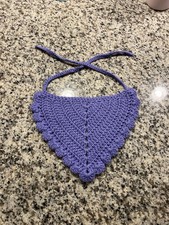 Handmade Purple Crochet Head Scarf