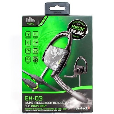 Gioteck EX-03 Inline Messenger Headset for XBOX 360 Video Games EX3XB3-11-MO